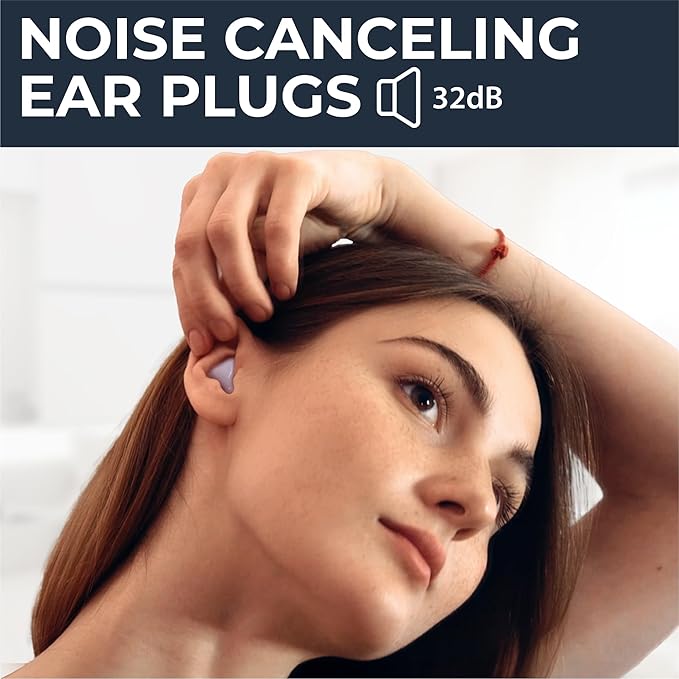 Peace&Quiet PQ Wax Ear Plugs for Sleeping - 30 Silicone Wax Earplugs for Sleeping and Swimming, Gel Ear Plugs for Noise Cancelling, Sleeping Earplugs, Sound Blocking Level of 32 Db, Color: Blue