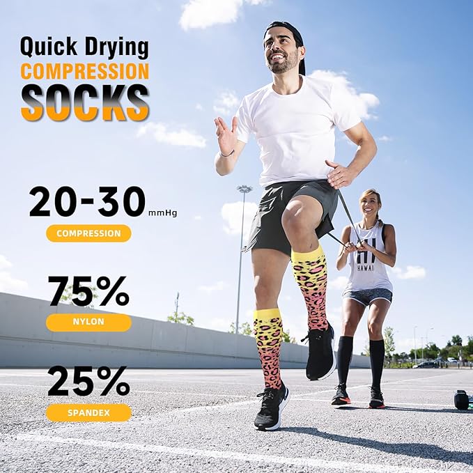 bropite Compression Socks for Women & Men Circulation-Support Knee High Socks 20-30 mmhg-Best for Running,Medical,Nurse,Travel