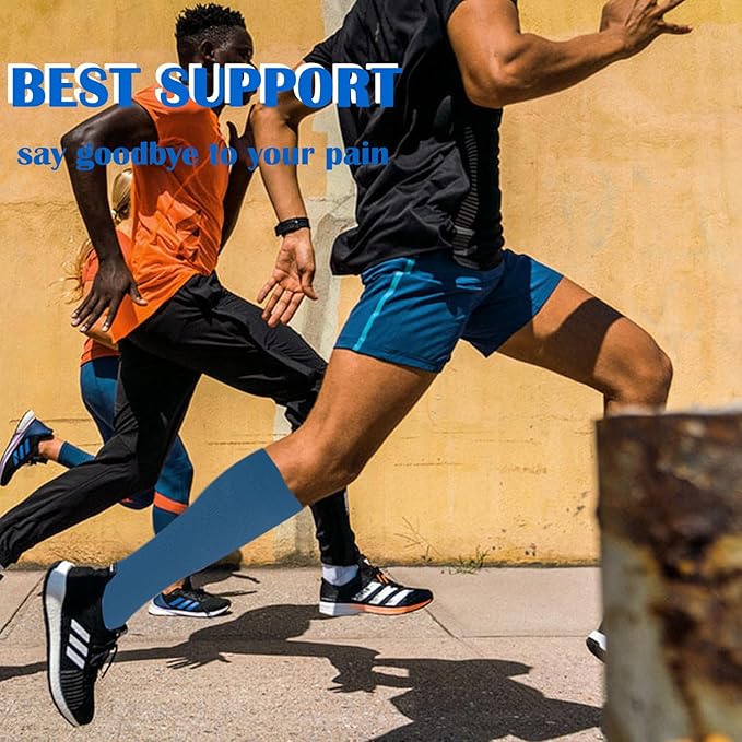 Aoliks Compression Socks for Women & Men 4 Pairs, Best Support for Nurses Running Travel