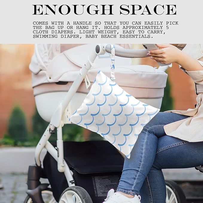 Wet Bag Wet Dry Bag for Swimsuit Travel Beach Pool Stroller Diapers Dirty Yoga Gym Clothes Waterproof Reusable