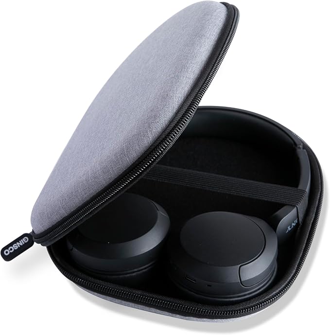 Ginsco Headphone Case Compatible with JBL Tune 510BT/520BT/500BT with Sony WH-CH520/510, Ultra-Slim Hard Shell Headphone Case for On Ear Headphones (Gray)