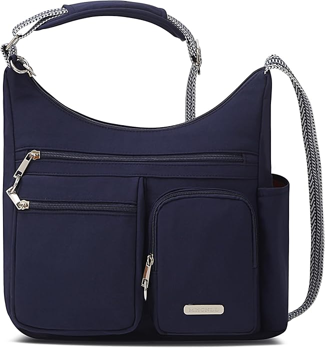 MHCNLL Anti Theft Crossbody Bag for Women, Lightweight Travel Purse, Waterproof Nylon Multi-Pocket Everyday Shoulder Handbag