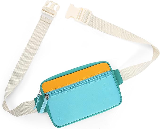 Fanny Pack Birthday Graduation Gifts for 7 8 9 10 11 12 13 Year Old Teen Girls Her Kids, Preppy Cute Trendy Stuff Colorblock Crossbody Bag Adjustable Belt Bags for Travel Essentials