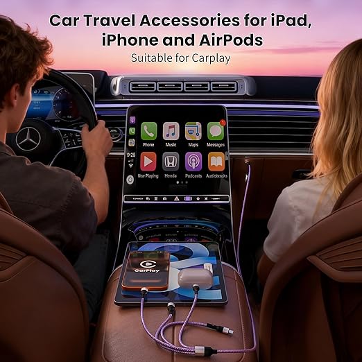 Dual Type-C 4-in2 Multi Charging Cable 5FT, Travel Essential for Airplane & Cruise Trips, USB A/C to Dual USB C/IP/Micro USB, Compatible for iPhone 17-8, Android, iPad, Galaxy, Tablet