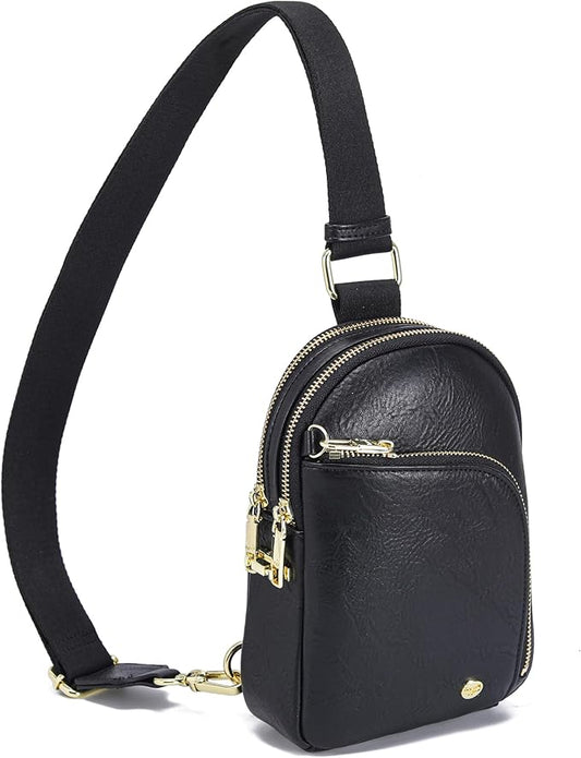 INICAT RFID Blocking Sling Bag, Anti Theft Crossbody Bag for Women Compact Travel Purses Leather
