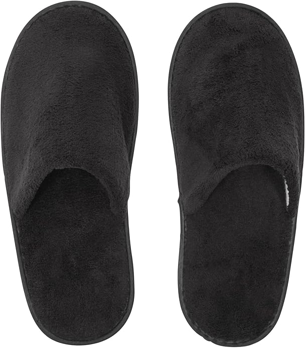 Juvale 12 Pairs Disposable Slippers for Guests, Bulk Pack for Hotel, Spa, Shoeless Home, (US Men Size 11, Women 12)