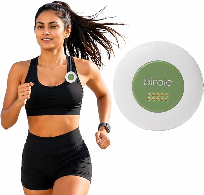 She's Birdie - The Original Personal Safety Alarm Disc for Bikes, Hikes, and Late Nights - Loud Siren, LED Light for Extra Visibility, Rechargeable, Handsfree, Lightweight, Water Resistant (Forest)