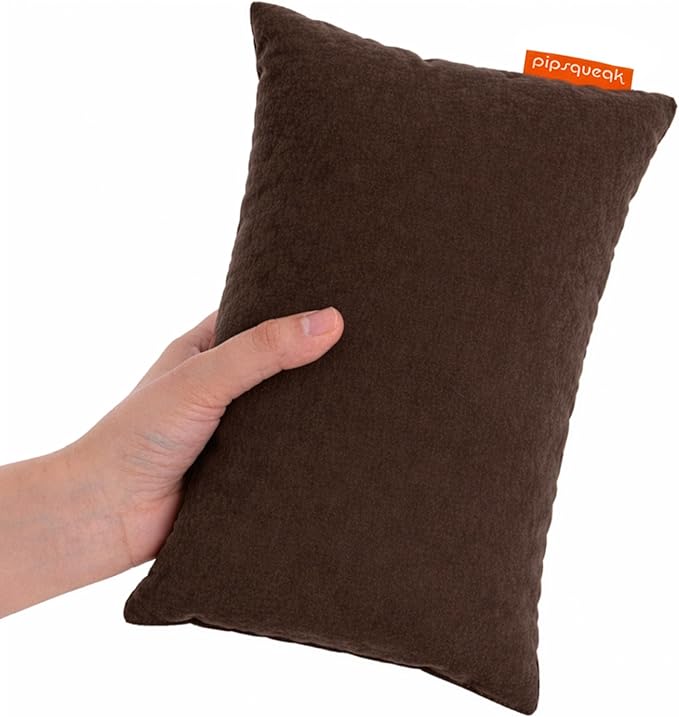 Pipsqueak Microfiber Pillow - Small, Mini, Tiny - 11 x 7 in - Perfect for Travel, Cars, Airplanes, Camping, Dogs, Toddlers, Kids, Lumbar, Knees and Neck - Ages 2 Yrs and Up