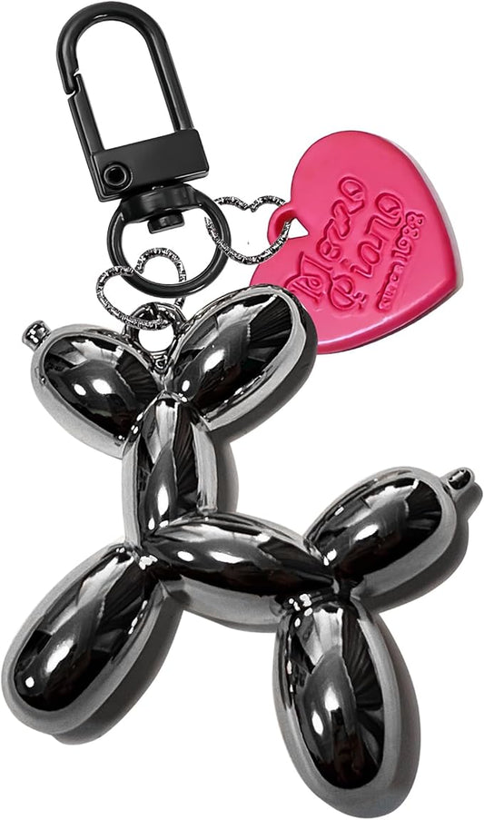 LAEKOU Jelly Balloon Dog Design Keychain for Women, Cute Girls Key Chain, Bag Charms Accessories for Car Purse Backpack