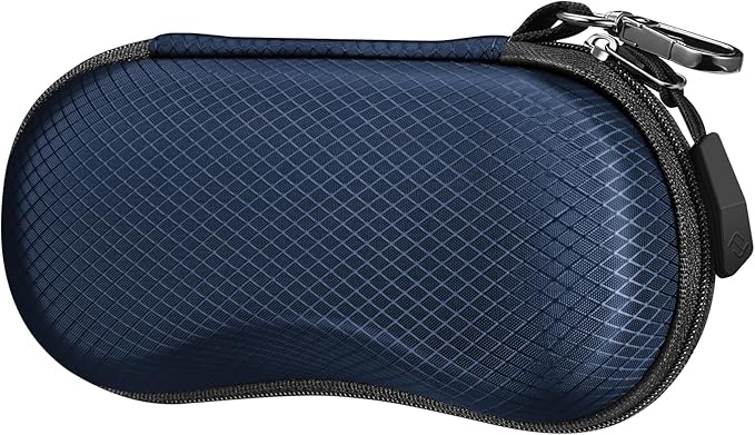 FINTIE Sunglasses Case, Hard EVA Shell Shockproof Sport Glasses Case with Metal Carabiner Travel Zipper Eyeglasses Holder