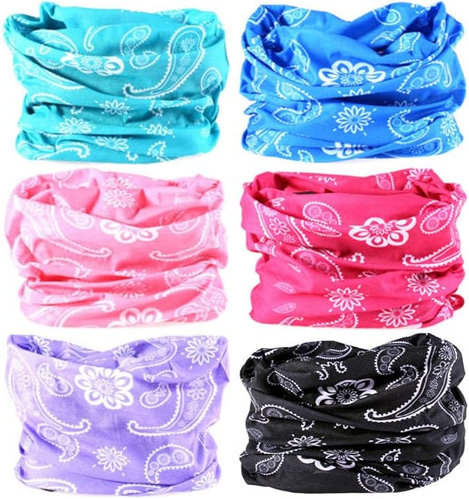 VANCROWN Headband Neck Gaiter Head Wrap Headwear Face Mask Magic Scarf Bandana for Men and Women