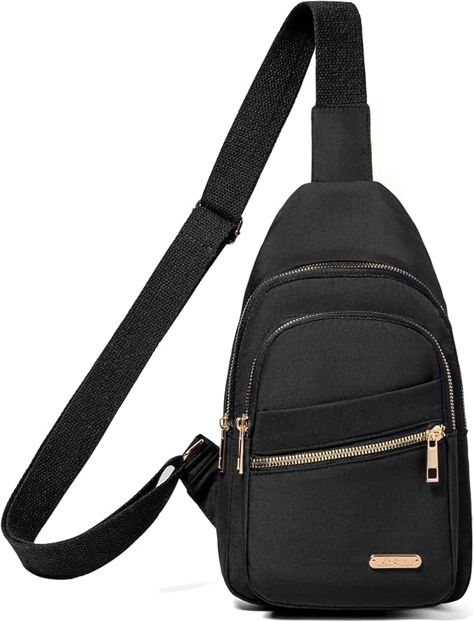Banelu Small Crossbody Sling Bag Sling Backpack, Cross Body Bag Crossbody Purses for Hiking Traveling Outdoors