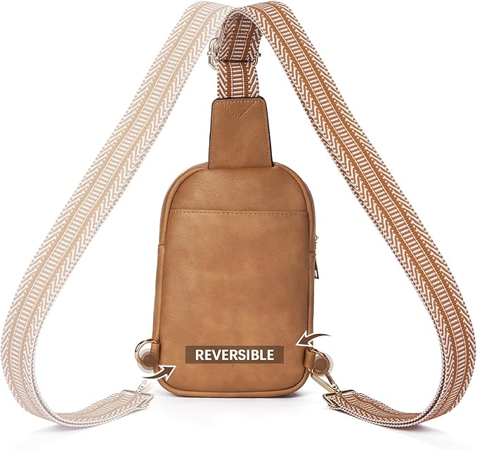 BOSTANTEN Sling Bag Crossbody Bags for Women Trendy Crossbody Purse Leather Chest Bag