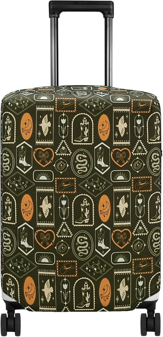 HYPER VENTURE Washable Luggage Cover - Fashion Suitcase Protector Fits 23-26 Inch Luggage (Wilderness Mark, M)