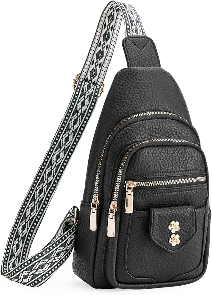 GAEKEAO Sling Bag Crossbody Bags for Women Vegan Leather Fanny Pack Chest Travel Anti Theft Purse Shoulder Bag handbags Gifts