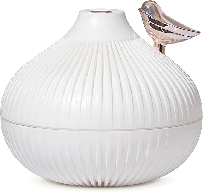 Portable Small Onion Humidifier, 300ml Desktop Mini Humidifier with 3-Color Warm Night Light, for Bedroom Home Office Travel