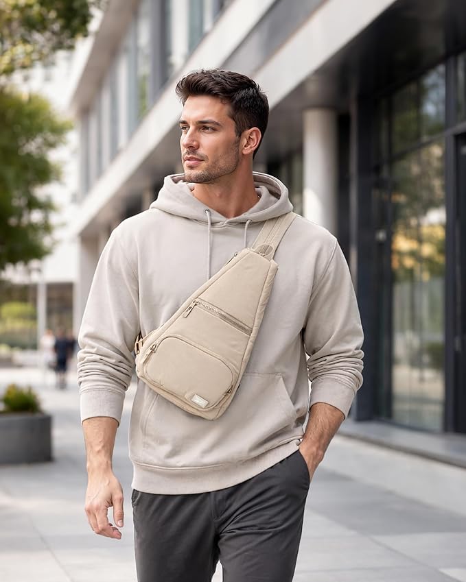 Reebok Unisex Crossbody Bag - Convertible Compact Durable Cross Body Bag for Women and Men - Gym and Travel Essentials, Size One Size, Maeves Stucco