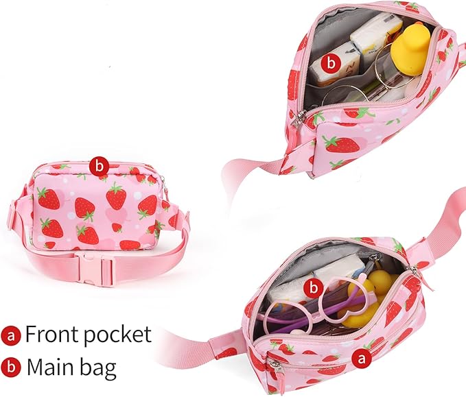 Fanny Pack Birthday Graduation Gifts for 7 8 9 10 11 12 13 Year Old Teen Girls Her Kids, Preppy Cute Trendy Stuff Colorblock Crossbody Bag Adjustable Belt Bags for Travel Essentials