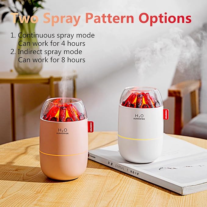 Portable Mini Humidifier, Small Cool Mist, Personal Desktop Humidifier for Baby Bedroom Travel Office Home,2 Mist Modes, Super Quiet (Pink)