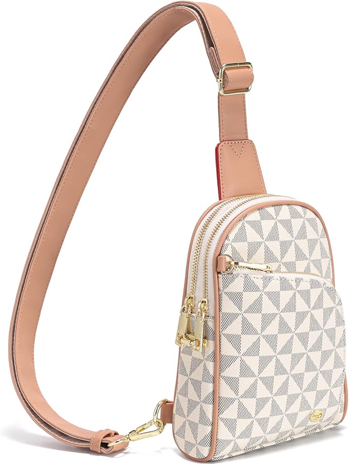 INICAT RFID Blocking Sling Bag, Anti Theft Crossbody Bag for Women Compact Travel Purses Leather