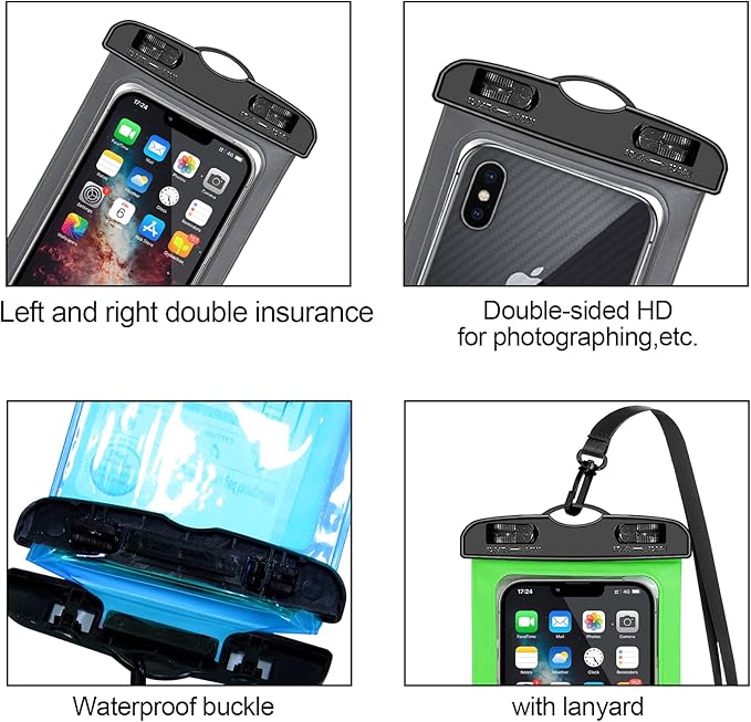 Famoby Up to 8.3" 6 Pack Multicolor Universal Waterproof Phone Pouch, Phone Waterproof Case Dry Bag,Protection Level: IP68,Outdoor Sports for Apple iPhone,Samsung,and More