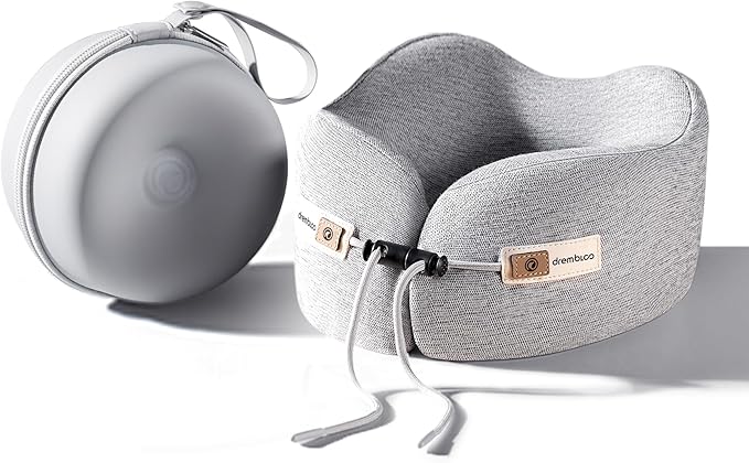 Neck Pillow Airplane, CertiPUR-US® BASF Memory Foam Travel Pillows with Comfortable Breathable Cover, Ergonomic Design Compact Airplane Pillow for Flight Headrest Sleep, Portable Plane Accessories