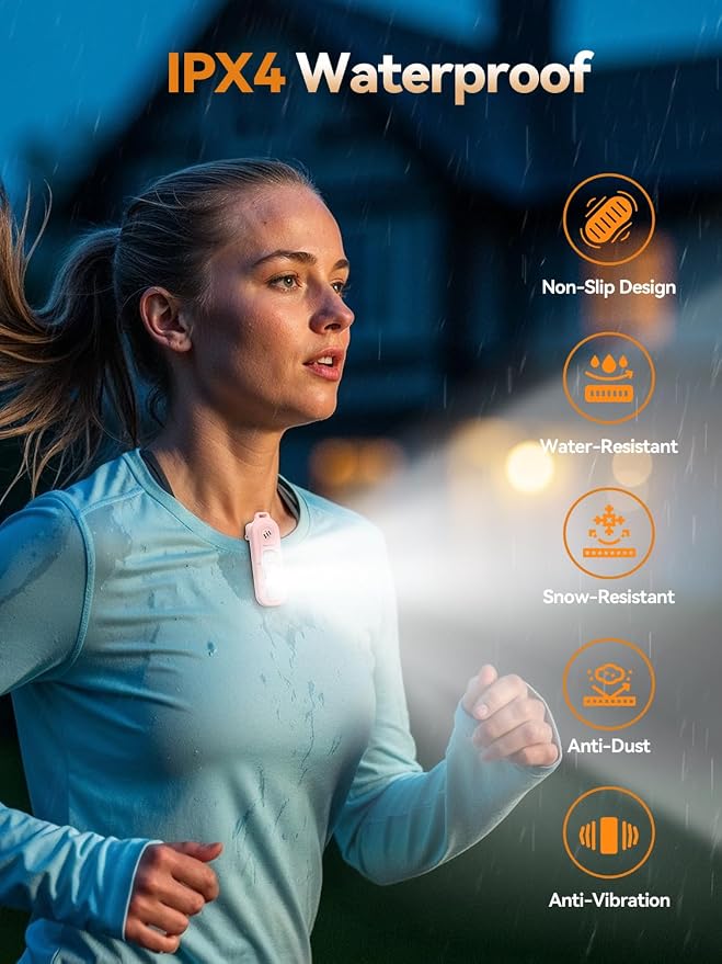 TECKNET Personal Safety Alarm 135dB with SOS Strobe Light for Women - Rechargeable& IPX4 Waterproof Running Lights with Clip On Torch & Low Battery Notice, Safety Siren for Running Travel Kids, Pink