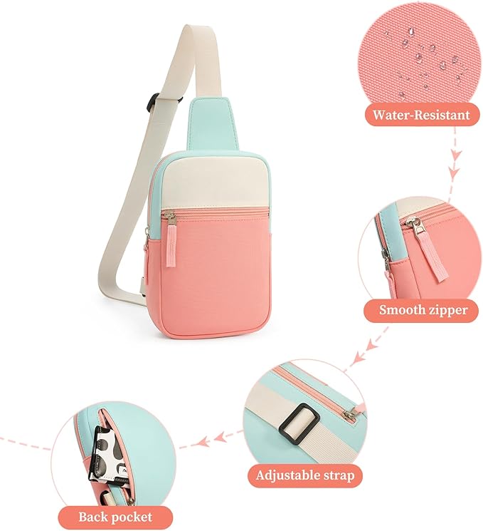Birthday Gifts for 8 9 10 11 12 Year Old Teens Girls Kids, Fanny Pack Crossbody Bag Sling Belt Bags Purse, Dorm Travel Essentials for Girls Fashion, Preppy Tween Teen Girl Gift Trendy Stuff
