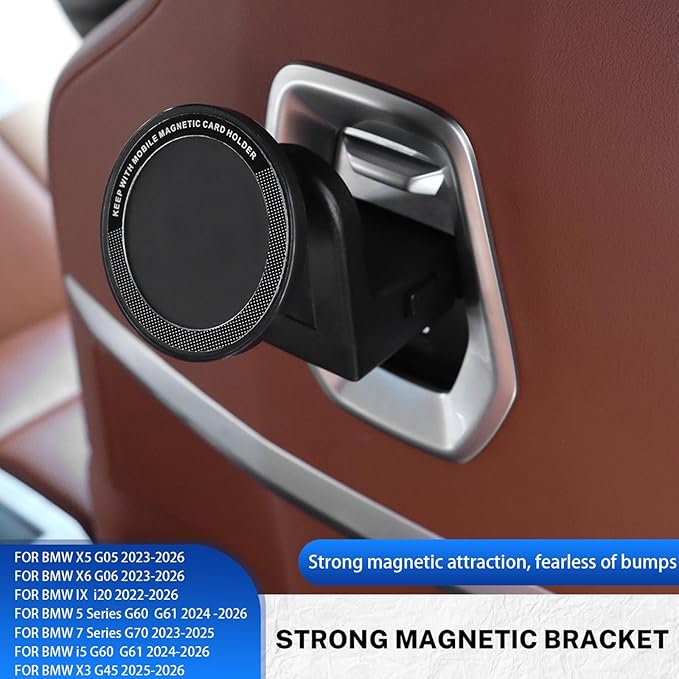 for BMW X5 X6 G05 G06 G60 G45 Tablet Holder Strong Magnetic Attraction/Gravity Clamp ipad Car Holder Back Seat Road Trip Essentials (Magnetic)