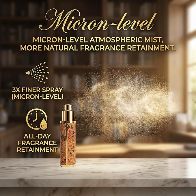 Travel Perfume Bottle Refillable 5ML, Leak-Proof Perfume Atomizer for Purse, Portable Mini Travel Size Spray Bottles for Fragrance, The Floral/Art Series, TSA Approved 3 Pcs
