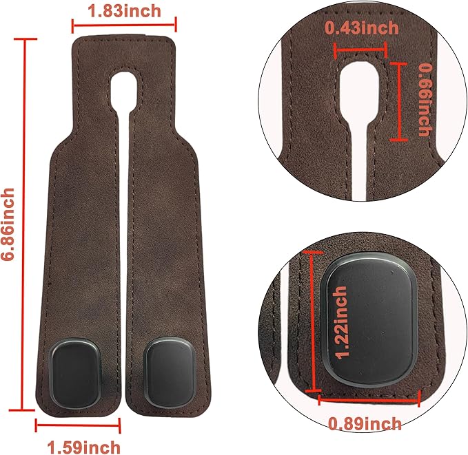 Amelity Universal Car Headrest Hooks, Women’s Car Interior Accessories for Purses Handbags Grocery & Backpacks, Brown 2 Pack