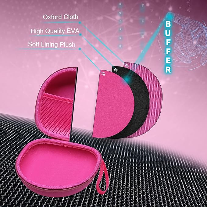 Headphone Headset Case for Beats/JBL/JLab/TOZO/BERIBES/Picun/KVIDIO Noise Cancelling Over-Ear Foldable Headphone (Rose)