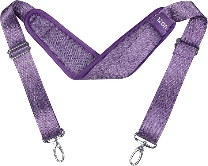67 Inch Shoulder Straps, Soft with Ultra-Thick Fixed Shoulder Pad, Two Way Independently Adjustable Buckle Replacement Straps for Laptop Bag Messenger Bag Tool Bag Luggage,Purple