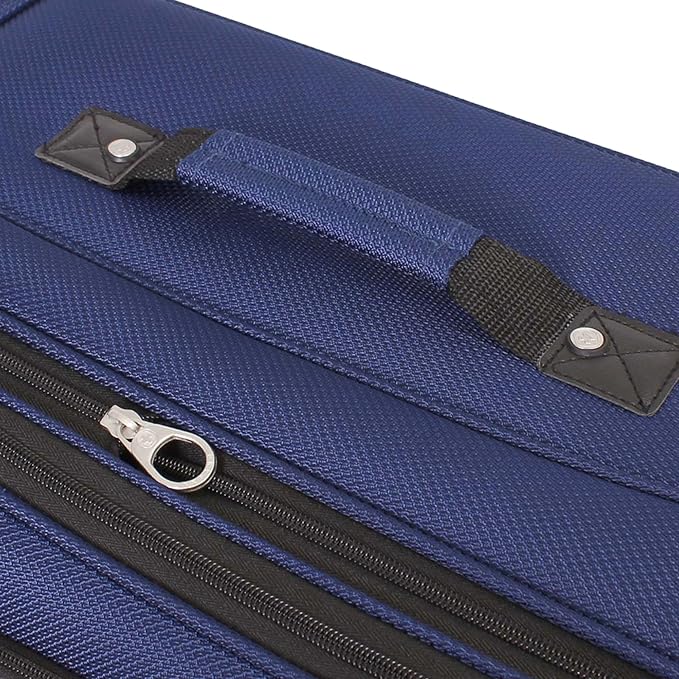 SWISSGEAR Sion Softside Expandable Spinner Luggage Durable Lightweight Travel Suitcase, Blue, Carry-On