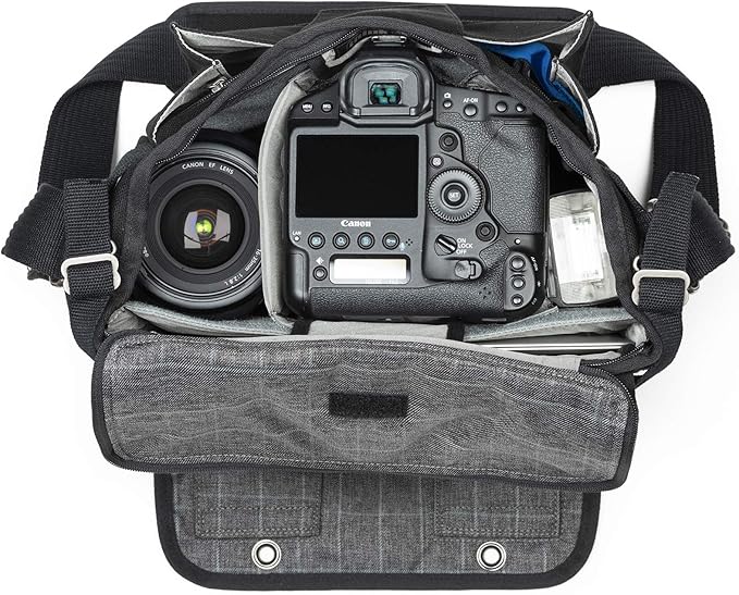 Think Tank Retrospective 20 V2.0 Canvas Shoulder Bag for Mirrorless or Standard DSLR Cameras and Photo Accessories - Black - X-Large