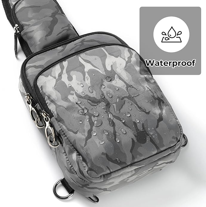 BROADREAM Sling Bag, Crossbody Bag with Anti-Theft Lock Zipper, RFID Blocking & Water Resistant for Travel Work Sport