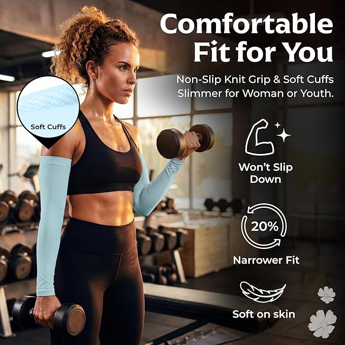 SportsTrail Cooling Arm Sleeves for Men & Women – Breathable, UV Sun Protection, Sports Arm Sleeves for Women, Men & Youth