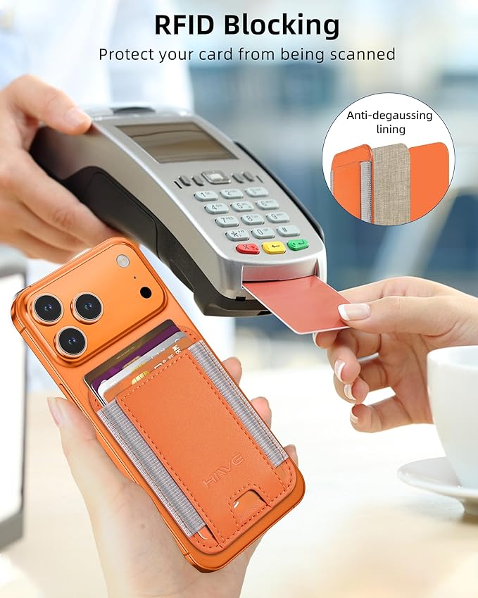 HiWe for MagSafe Wallet: 7-Card Holder, RFID Blocking, Strong Magnet for iPhone 12-17 Series, Slim, 1 Slot