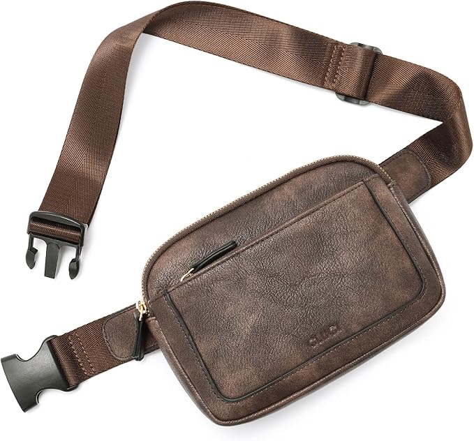 CLUCI Fanny Packs for Women Cross body, Belt Bag for Women, Mini Everywhere Crossbody Waist Bag Adjustable Strap, Vegan Leather Women's Fanny Pack