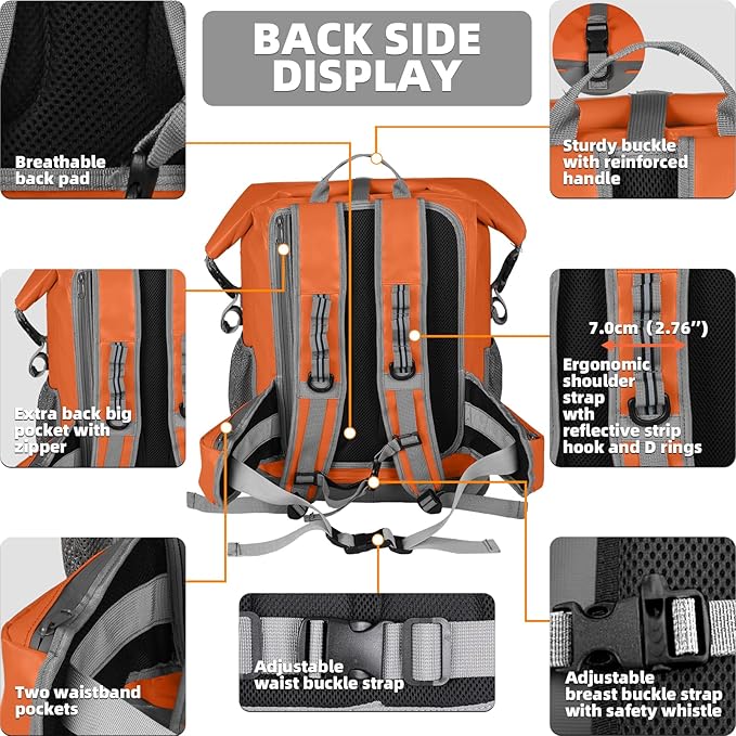 MORXPLOR Dry Bag Waterproof,5L/10L/20L/30L/40L/55L Roll Top Dry Bag Backpack with WaterProof Phone Case for Swim,Kayak