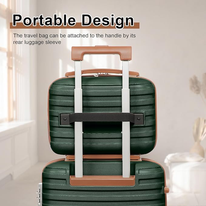 Joyway Luggage Set 7 Piece Suitcase Sets with Spinner Wheel,Hardside Expandable Travel Laggage with TSA Lock(18/20/24/28 Green)