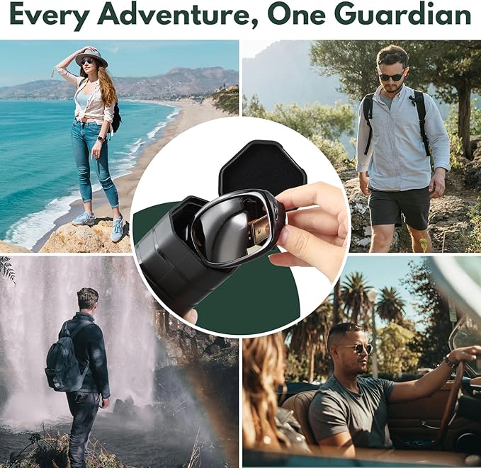 Tactical Hard Shell Sunglasses Case, Military-Grade Crushproof & Water-Resistant Protective Case for Outdoor/Travel - Fits Meta, Ray-Ban, Oakley, Maui Jim & 200+ Premium Sunglasses