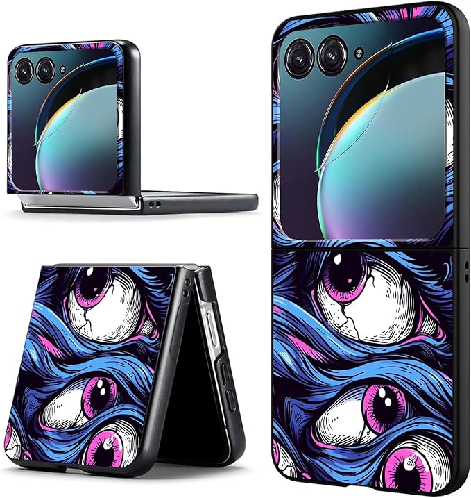 for Motorola Razr Plus 2025 Case,for Razor Plus 2025 Phone Case Cute Slim Hard PC Ultra-Thin Anti-Scratches Shockproof Protective Cover,Cute Blue Eye