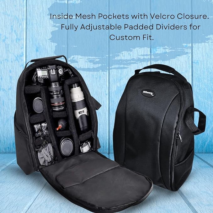 Ultimaxx Professional Dynamic Durable Ultra-Lightweight Water-Resistant Backpack Specifically Designed for Nikon, Canon, Sony, Olympus, and Panasonic DSLRs Cameras & Camcorders