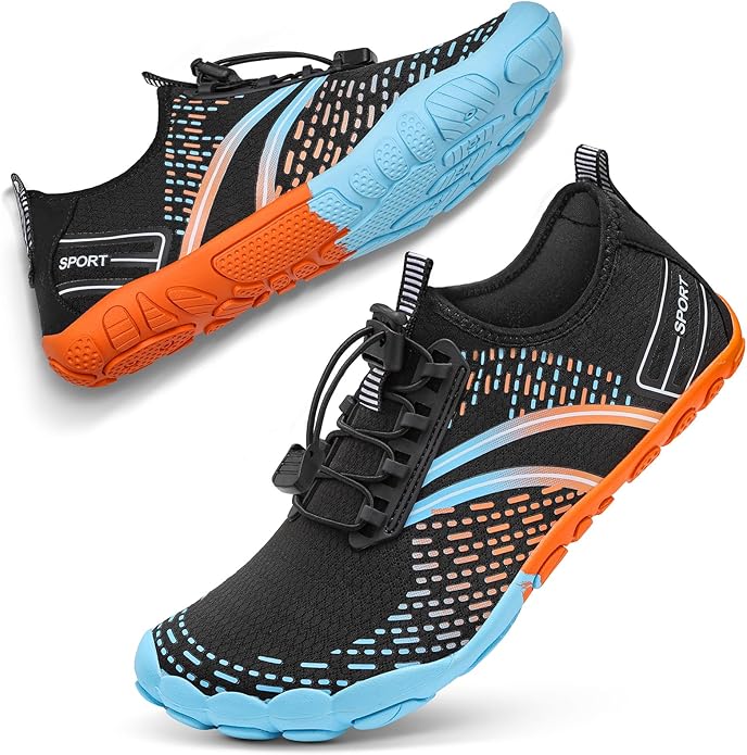 ATHMILE Hiking Barefoot Water Shoes for Women Men Beach Swim Aqua Pool River Quick Dry Athletic Wide Toe Outdoor Sport Kayaking Boating Rock Climbing Yoga Lake