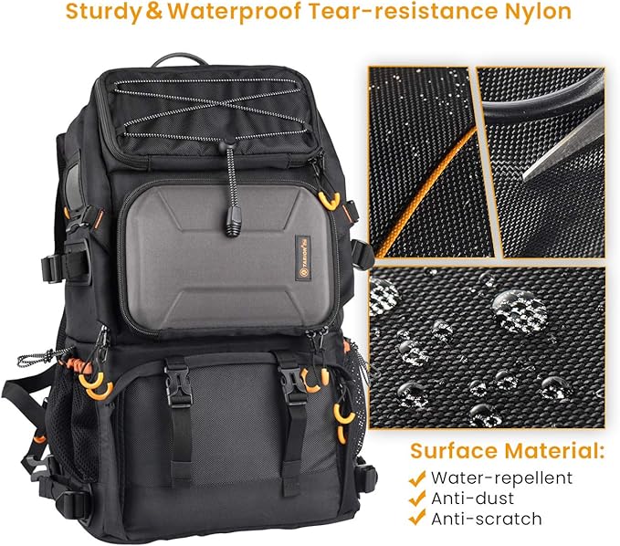 TARION 27L Extra Large Camera Backpack - 2 in 1 Professional Camera Bags for Photographers with 15.6" Laptop Compartment & Waterproof Raincover & Tripod Holder (PB01)