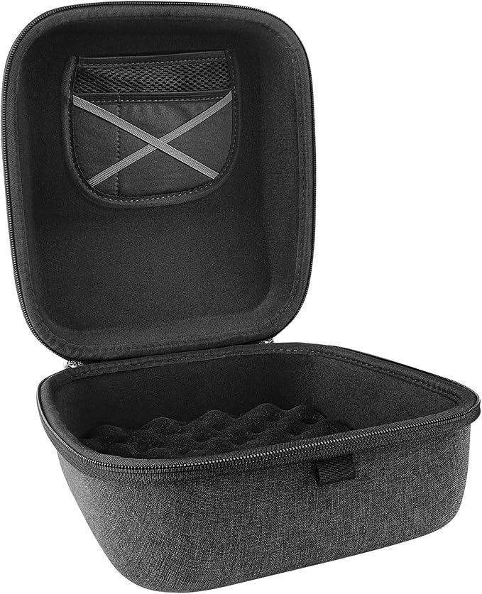 Geekria Shield Case for Large-Sized Over-Ear Headphones, Replacement Hard Shell Travel Carrying Bag with Cable Storage, Compatible with HiFiMAN HE 6se, HE 1000 Headsets (Dark Grey)