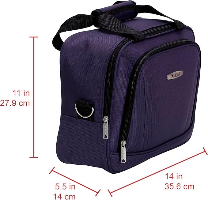 Rockland Fashion Softside 2 Piece Luggage Set, Expandable, (14" Tote/19" Upright), Purple