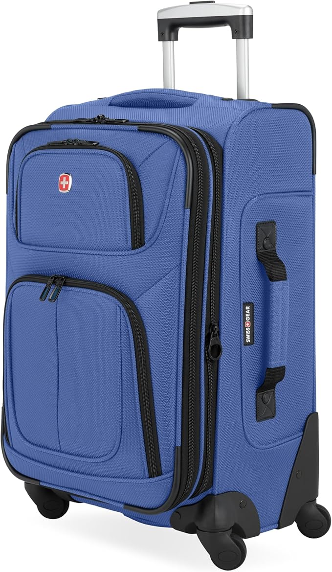 SWISSGEAR Sion Softside Expandable Spinner Luggage Durable Lightweight Travel Suitcase, Regatta, Carry-On