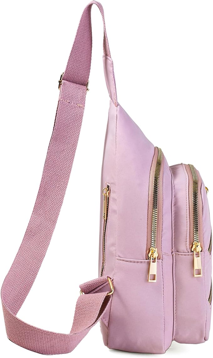 Banelu Sling Bag Crossbody Bags for Women, Small Crossbody Purses Sling Backpack Cross Body Bag for Outdoors Hiking Traveling - Black